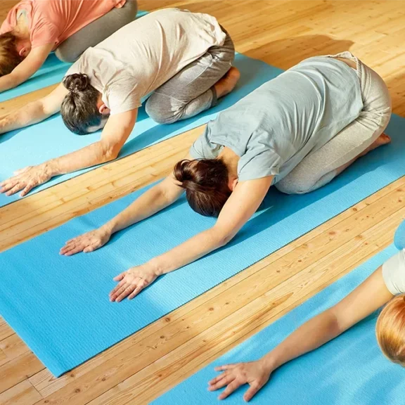 People in a yoga class